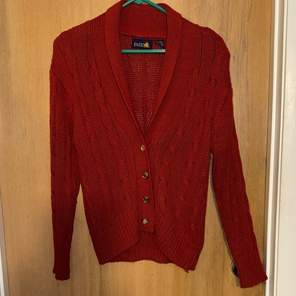 Patsy's Place Sweaters - Vintage Patsy's Place Women's Cable Knit Cardigan Chunky Sweater Medium